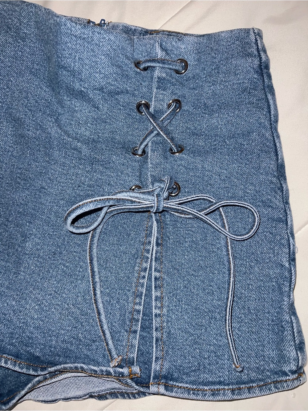 denim skort - Picture 3 of 3